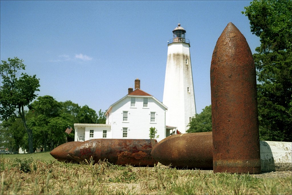 Old Munitions and Sandy Hook Lighthouse