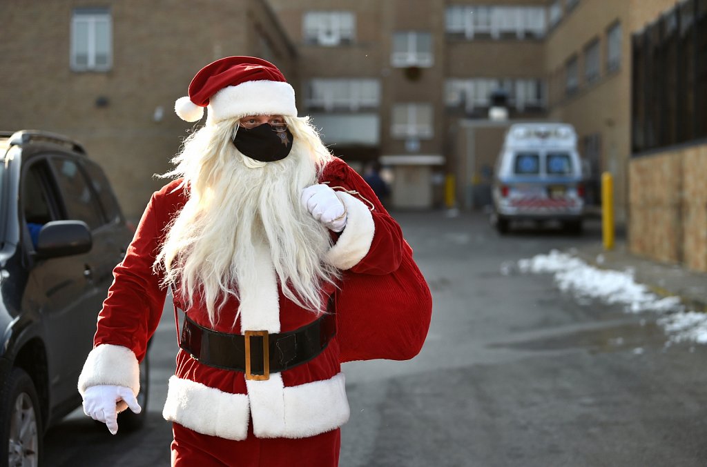 Santa Visits Saint Joseph's Hospital