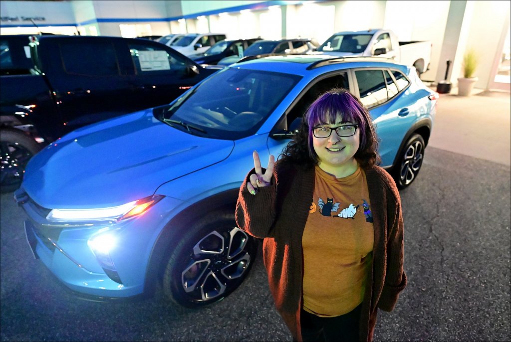 Cheyenne with her New Car